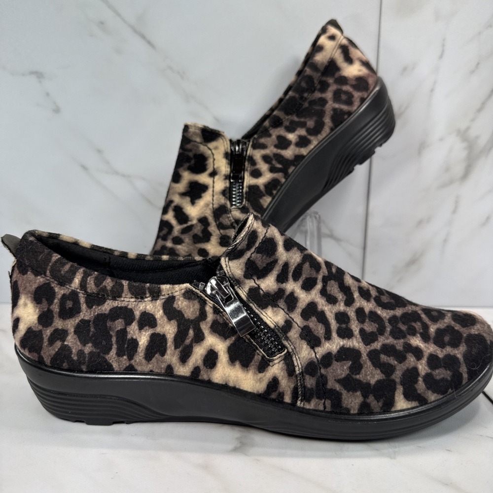 Spring Step Flexus Italian Comfort Leopard Print Shoes SZ 6.5